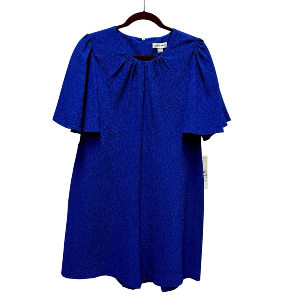 Calvin Klein Cobalt Blue Textured Romper Size 12 NWT